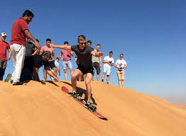 enjoying in desert dubai
